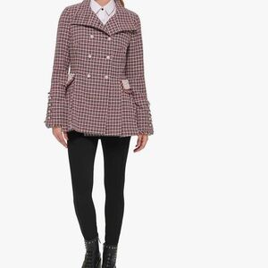 Karl Lagerfield NWT plaid embellished jacket size Large